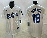 Men's Los Angeles Dodgers #18 Yoshinobu Yamamoto White Stitched Cool Base Nike Jersey,baseball caps,new era cap wholesale,wholesale hats